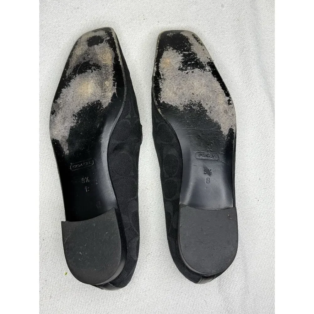 Coach Black Signature Jacquard Slip On Loafer US Size 9.5 B